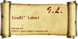 Izsó Lehel névjegykártya